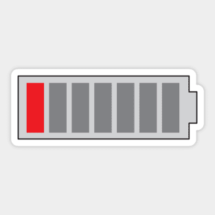 Empty Battery Sticker